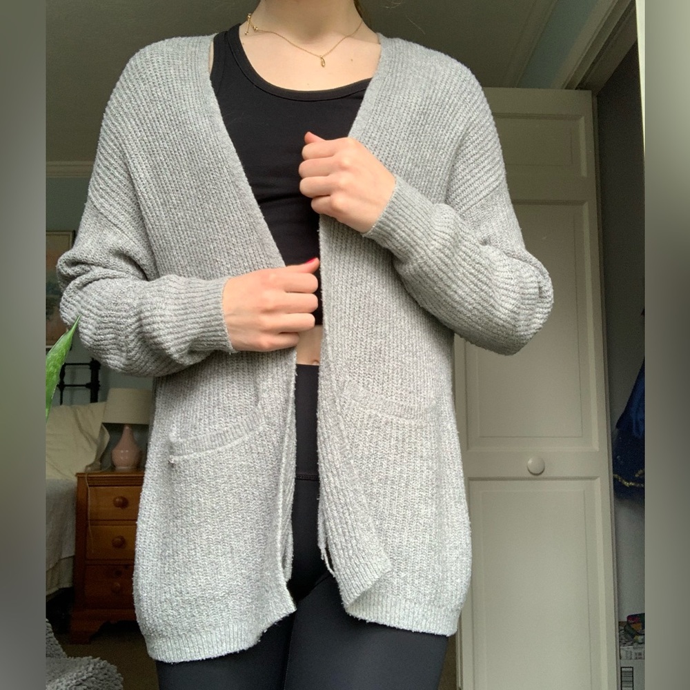 Gray Hollister Sweater Cardigan